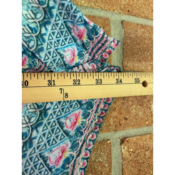 Tolani Collection Narissa Beachy Boho Tunic Top MP Multicolor Floral Size M - Picture 7 of 12